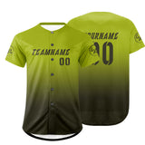 Custom Green Dark Green Baseball Jersey Personalized Gradient Team Uniforms Shirt with Name Number