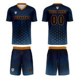 Custom Blue Orange Uniform Jersey Kids Adults Personalized Set Jersey Shirt