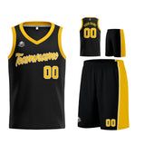 Custom Black Yellow Basketball Jersey for Men Women Adult Youth Stitched Name Number Logo