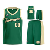 Custom Green Cream Basketball Jersey for Men Women Adult Youth Stitched Name Number Logo