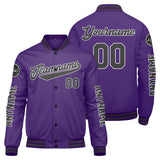 Custom Purple Grey Varsity Jackets for Men Women Youth Personalized Letterman Jackets