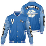 Custom Light Blue Pale Blue Varsity Jackets for Men Women Youth Personalized Letterman Jackets