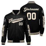 Custom Black Cream Varsity Jackets for Men Women Youth Personalized Letterman Jackets