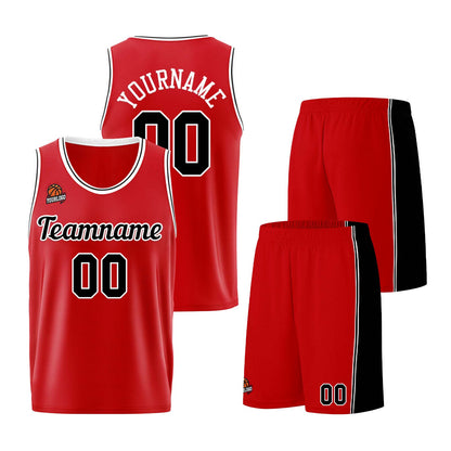 Custom Red Black Basketball Jersey for Men Women Adult Youth Stitched Name Number Logo
