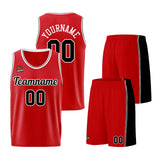 Custom Red Black Basketball Jersey for Men Women Adult Youth Stitched Name Number Logo