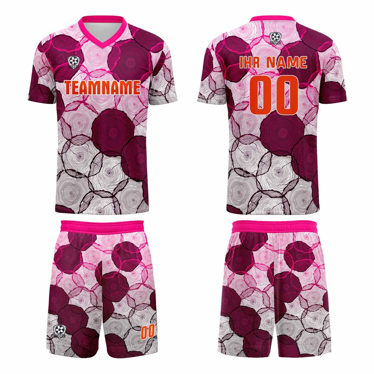 Custom Dark Purple Pink Uniform Jersey Kids Adults Personalized Set Jersey Shirt