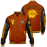 Custom Dull Orange Brown Varsity Jackets for Men Women Youth Personalized Letterman Jackets