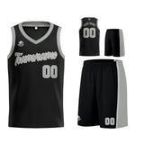 Custom Black Gray Basketball Jersey for Men Women Adult Youth Stitched Name Number Logo