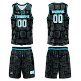 Custom Black Blue Basketball Jersey Uniform Suit Printed Your Logo Name Number