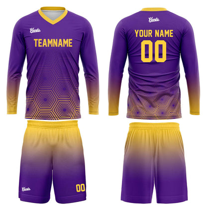 Custom Yellow Purple Basketball Soccer Football Shooting Long T-Shirt for Adults and Kids