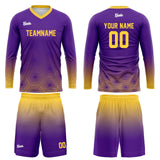 Custom Yellow Purple Basketball Soccer Football Shooting Long T-Shirt for Adults and Kids