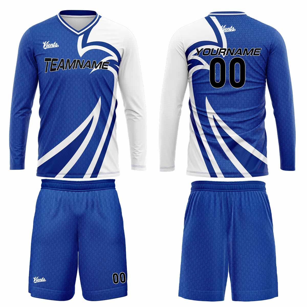 Custom Blue Basketball Soccer Football Shooting Long T-Shirt for Adults and Kids