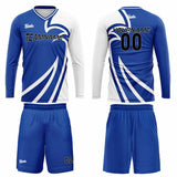 Custom Blue Basketball Soccer Football Shooting Long T-Shirt for Adults and Kids