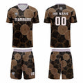 Custom Black Brown Uniform Jersey Kids Adults Personalized Set Jersey Shirt