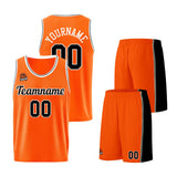 Custom Orange-Black Basketball Jersey for Men Women Adult Youth Stitched Name Number Logo