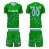 Custom Grass Green Soccer Uniform Jersey Kids Adults Personalized Set Jersey Shirt