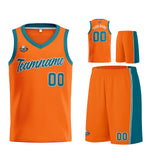Custom Orange Teal Basketball Jersey for Men Women Adult Youth Stitched Name Number Logo