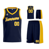 Custom Navy Yellow Basketball Jersey for Men Women Adult Youth Stitched Name Number Logo
