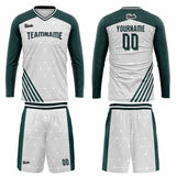 Custom Teal Basketball Soccer Football Shooting Long T-Shirt for Adults and Kids