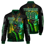Custom Green Black Varsity Jackets for Men Women Youth Personalized Letterman Jackets