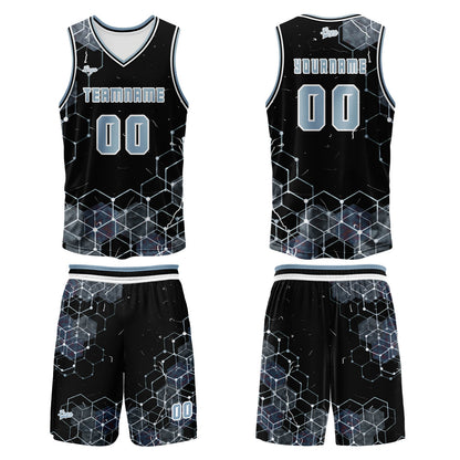 Custom Gray Blue Basketball Jersey Uniform Suit Printed Your Logo Name Number