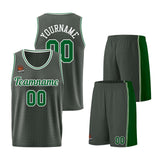 Custom Dark Gray-Green Basketball Jersey for Men Women Adult Youth Stitched Name Number Logo