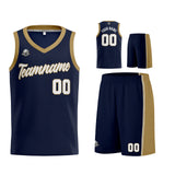 Custom Navy Gold Basketball Jersey for Men Women Adult Youth Stitched Name Number Logo
