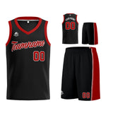 Custom Black Red Basketball Jersey for Men Women Adult Youth Stitched Name Number Logo