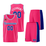 Custom Pink-Royal Basketball Jersey for Men Women Adult Youth Stitched Name Number Logo