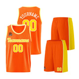 Custom Orange-Yellow Basketball Jersey for Men Women Adult Youth Stitched Name Number Logo