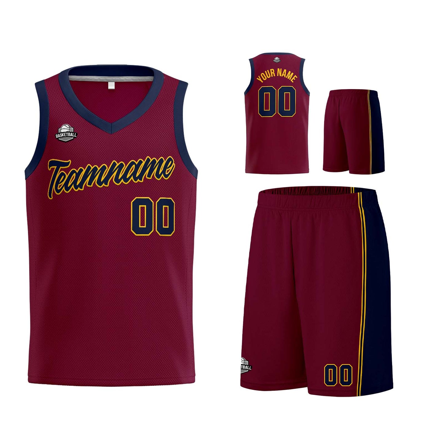 Custom Burgundy Navy Basketball Jersey for Men Women Adult Youth Stitched Name Number Logo