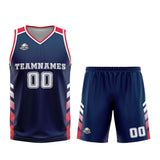 Custom Blue Red Basketball Jersey Uniform Suit Printed Your Logo Name Number