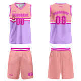 Custom Pink Purple Rose Red Basketball Jersey Uniform Suit Printed Your Logo Name Number