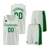 Custom Gray-Green Basketball Jersey for Men Women Adult Youth Stitched Name Number Logo