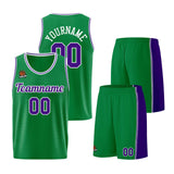 Custom Kelly Green Purple Basketball Jersey for Men Women Adult Youth Stitched Name Number Logo