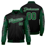 Custom Green Black Varsity Jackets for Men Women Youth Personalized Letterman Jackets