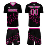 Custom Black Soccer Uniform Jersey Kids Adults Personalized Set Jersey Shirt