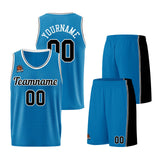 Custom Blue-Black Basketball Jersey for Men Women Adult Youth Stitched Name Number Logo