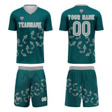 Custom Dark Green Soccer Uniform Jersey Kids Adults Personalized Set Jersey Shirt