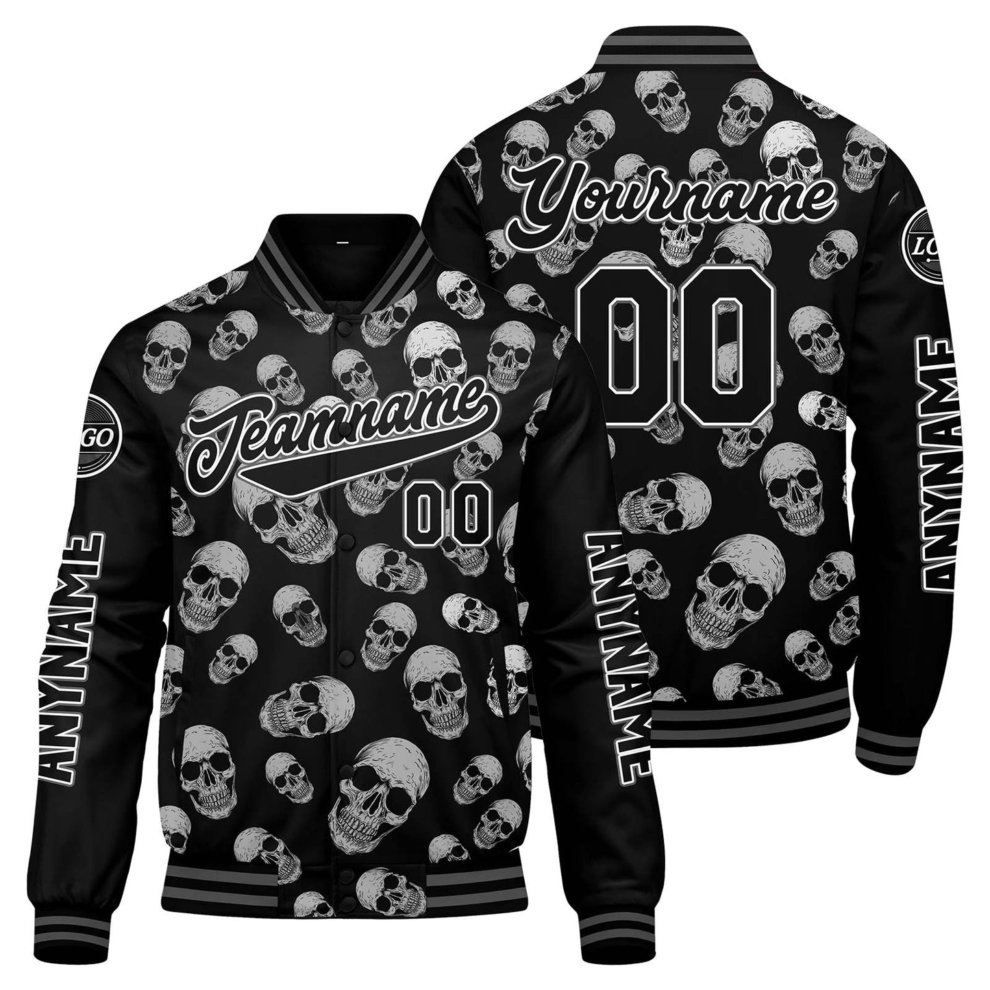 Custom Grey Varsity Jackets for Men Women Youth Personalized Letterman Jackets