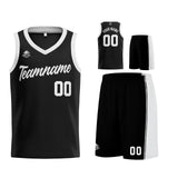Custom Black White Basketball Jersey for Men Women Adult Youth Stitched Name Number Logo