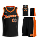 Custom Black Orange Basketball Jersey for Men Women Adult Youth Stitched Name Number Logo