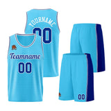 Custom Light Blue Royal Basketball Jersey for Men Women Adult Youth Stitched Name Number Logo