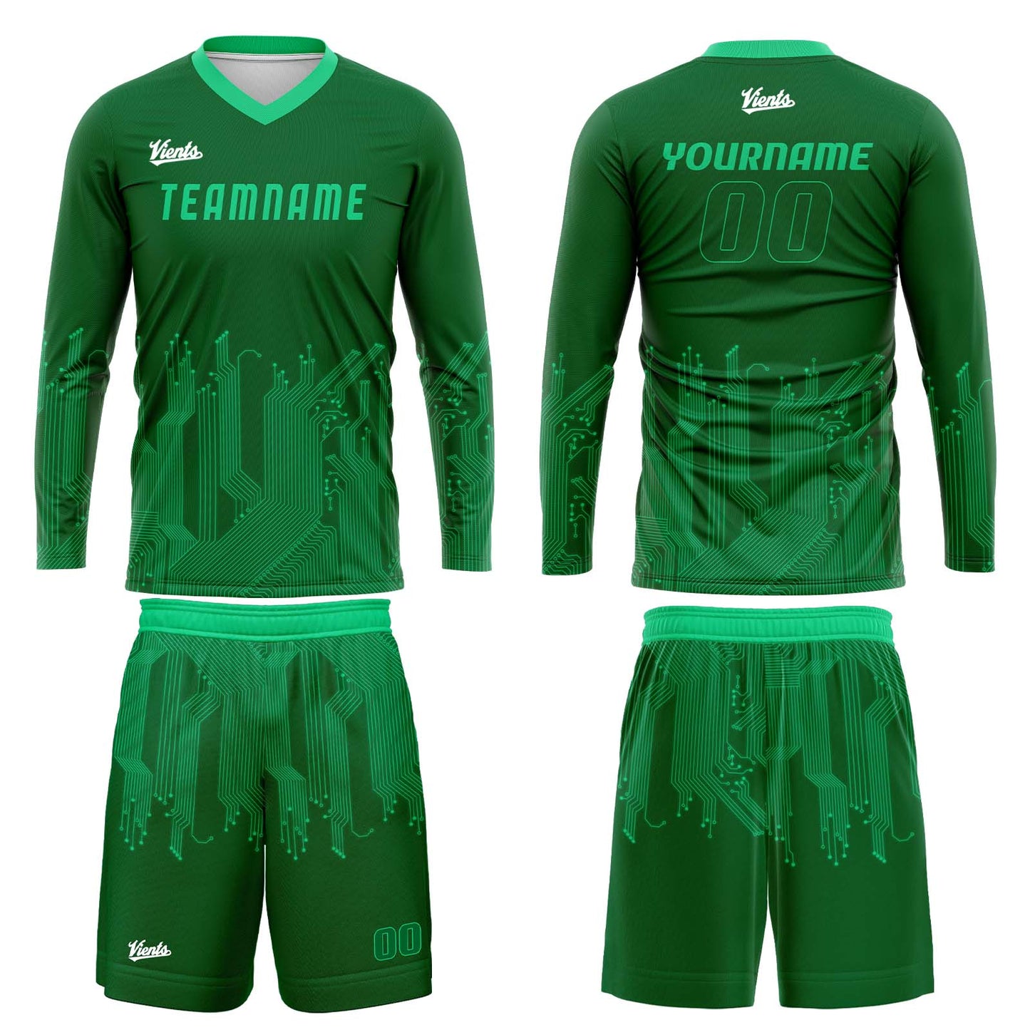 Custom Bright Green Basketball Soccer Football Shooting Long T-Shirt for Adults and Kids