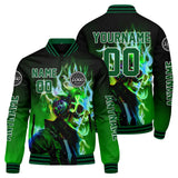 Custom Black Green Varsity Jackets for Men Women Youth Personalized Letterman Jackets