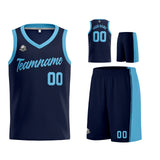 Custom Navy Light Blue Basketball Jersey for Men Women Adult Youth Stitched Name Number Logo
