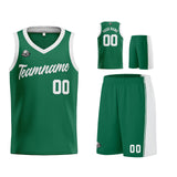Custom Green White Basketball Jersey for Men Women Adult Youth Stitched Name Number Logo