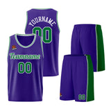 Custom Purple Green Basketball Jersey for Men Women Adult Youth Stitched Name Number Logo