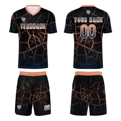 Custom Black Flesh Soccer Uniform Jersey Kids Adults Personalized Set Jersey Shirt
