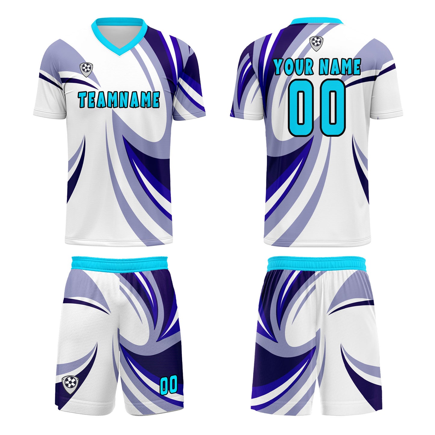 Custom White Purple Uniform Jersey Kids Adults Personalized Set Jersey Shirt